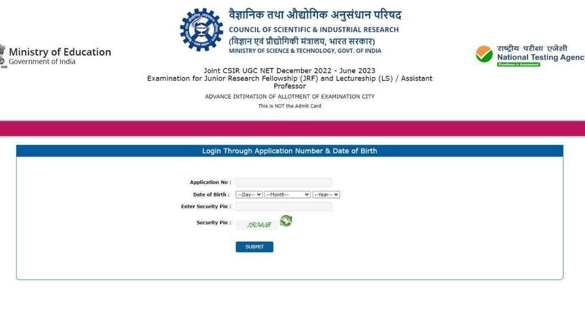 NTA CSIR UGC NET June 2026 Online Form