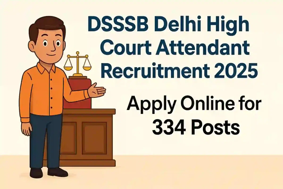 DSSSB Delhi High Court Attendant Recruitment 2025