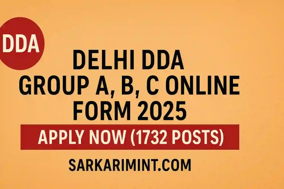 DDA Group A B C Vacancy 2025