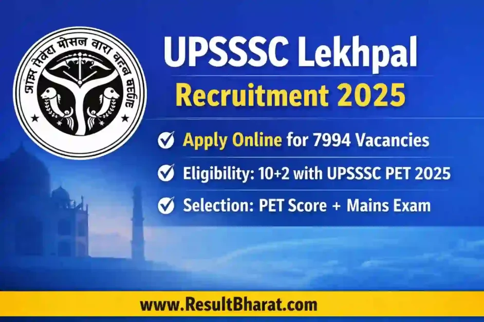 UP Lekhpal Bharti 2025-26 -Online Form