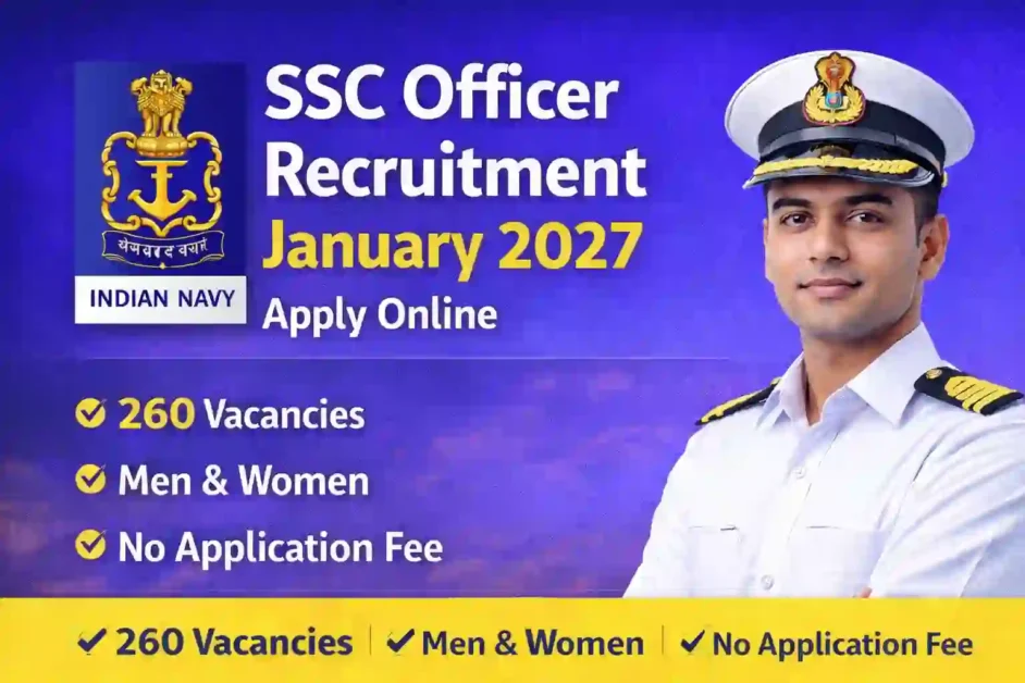 Indian Navy SSC Officer 260 Vacancy