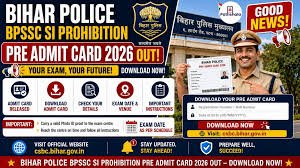 BPSSC Bihar Police Sub Inspector SI Prohibition Pre Admit Card OUT